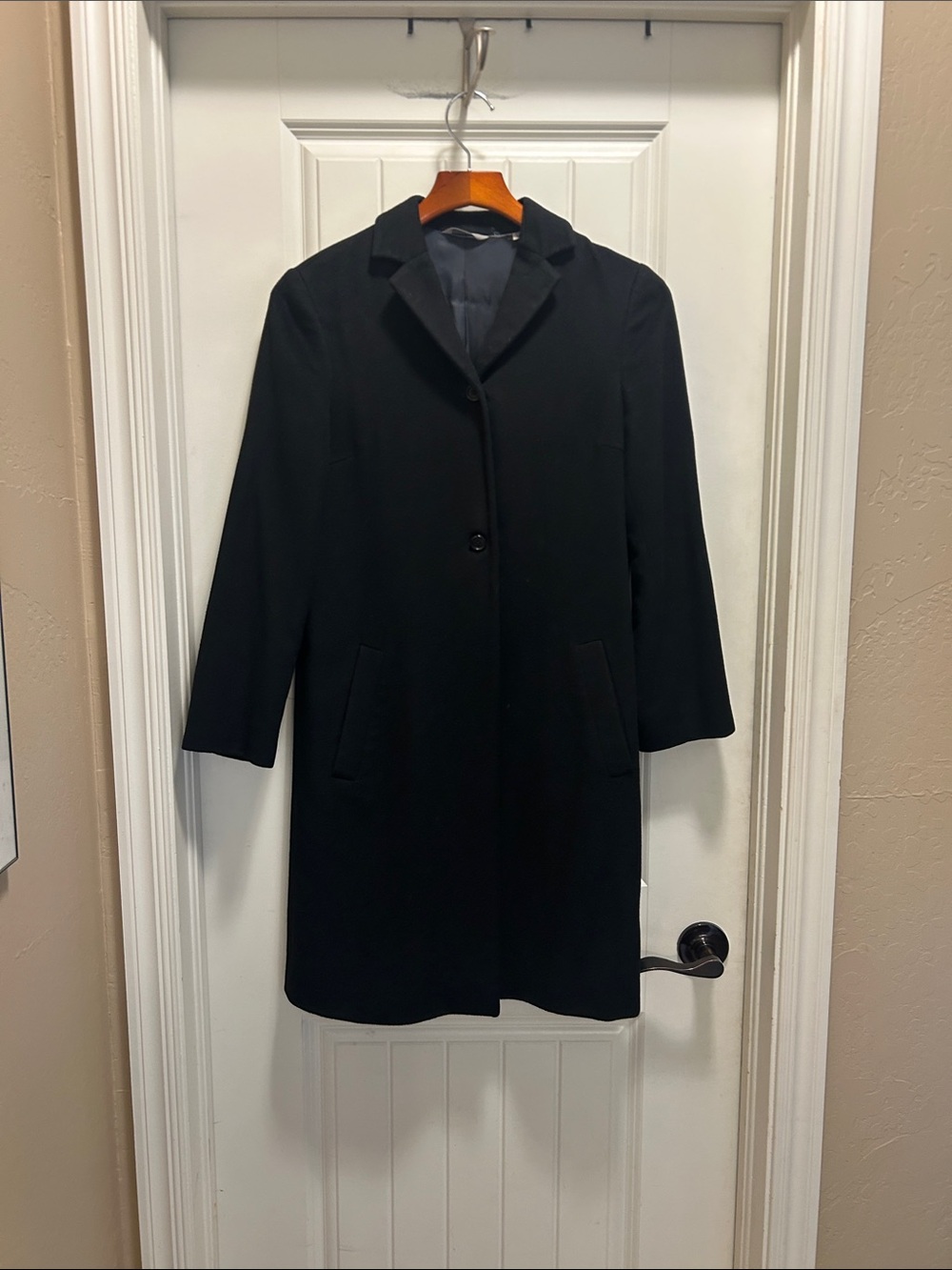 Vintage Barneys Classic Black Women's Overcoat